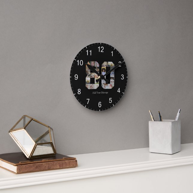 Horloge Ronde Collage photo numéro 80 (Bureau)