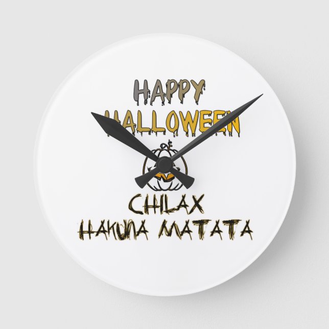 Horloge Ronde Collection Chill et Relaxe Joy Halloween (Recto)