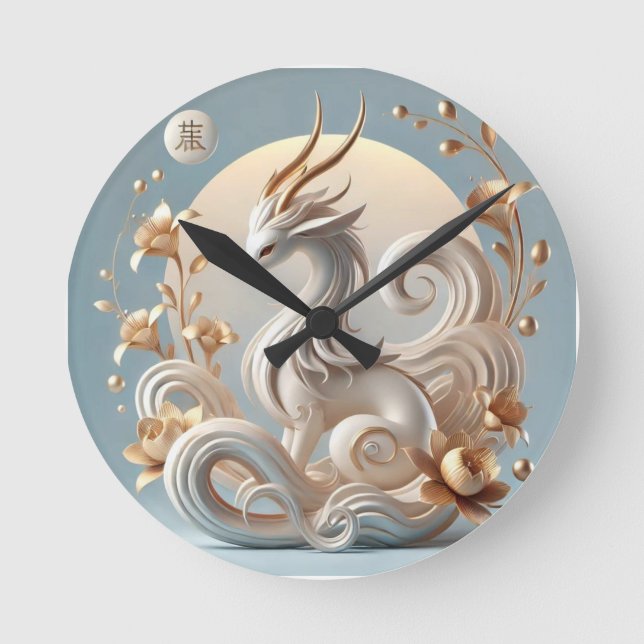 Horloge Ronde Collection d'Imaginaires Celestial Kirin (Recto)