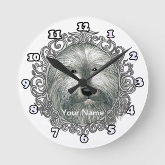 Horloge Ronde Collie orné