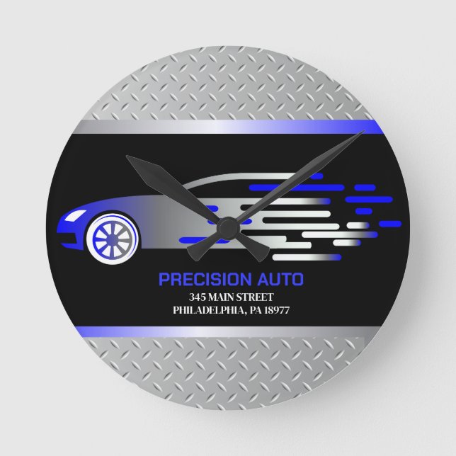 Horloge Ronde Collison Détail de peinture de voiture mécanique d (Recto)