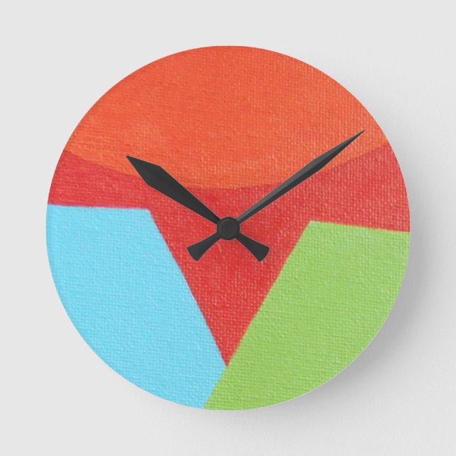 Horloge Ronde Color Over Time Abstract Round Clock (Recto)
