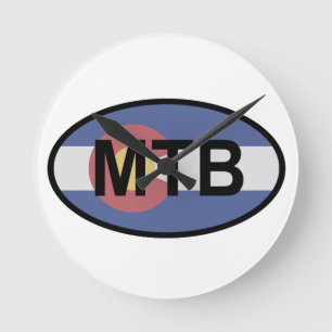 Horloge Ronde Colorado Drapeau VTT