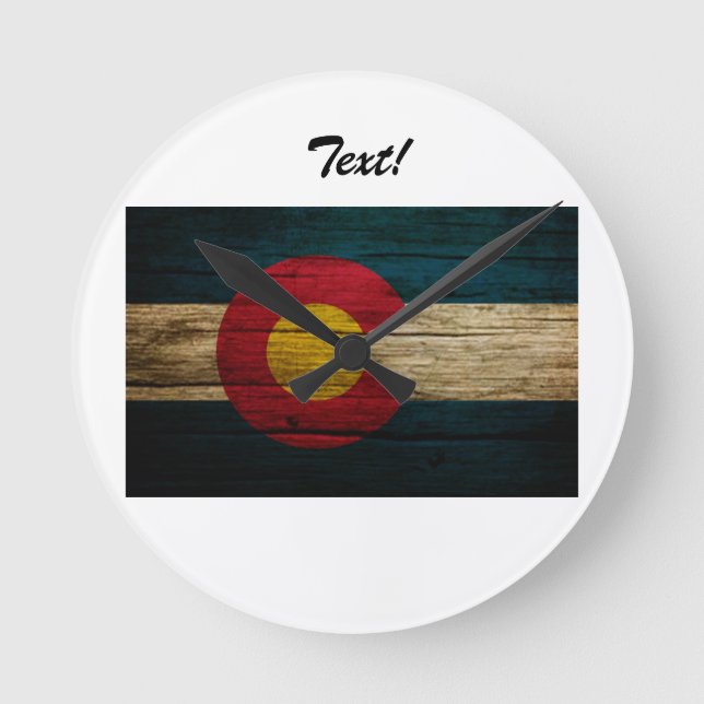 Horloge Ronde Colorado Flag (Recto)