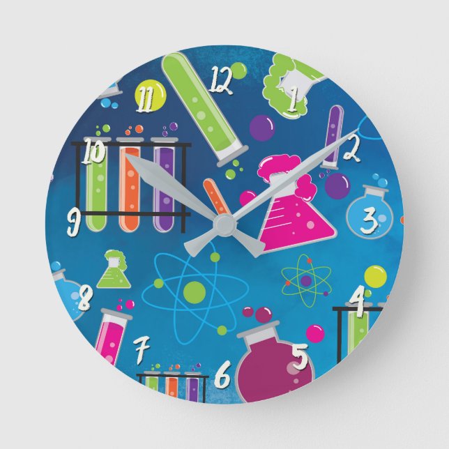 Horloge Ronde Colorful Fun Science Chemistry Personalized Office (Recto)