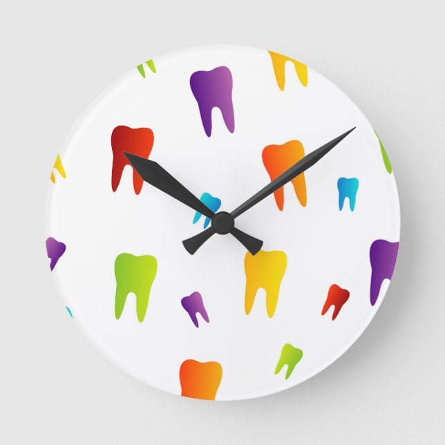 Horloge Ronde Colorful teeth (Recto)