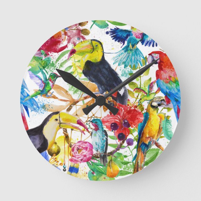 Horloge Ronde Colorful Watercolor (Recto)