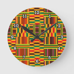 Horloge Ronde Colourful kente