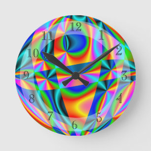Horloge Ronde Colourful Rainbow