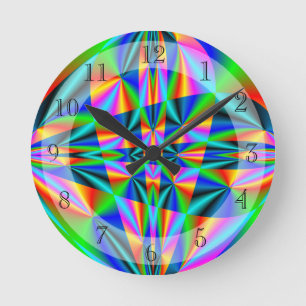 Horloge Ronde Colourful Rainbow
