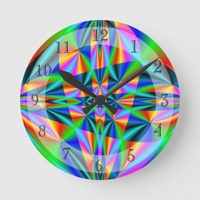 Horloge Ronde Colourful Rainbow (Recto)