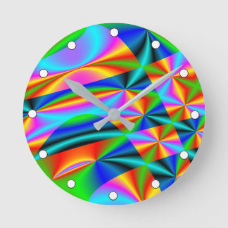 Horloge Ronde Colourful Rainbow