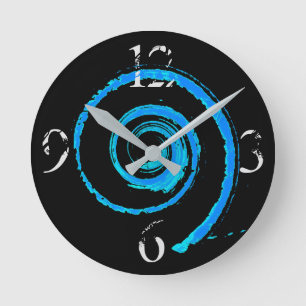 Horloge Ronde Colourful Twirls