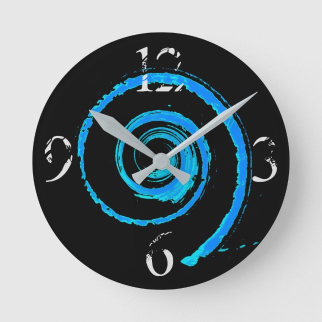 Horloge Ronde Colourful Twirls (Recto)