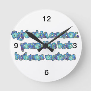 Horloge Ronde Combattre le cancer de la peau, passer le Casquett