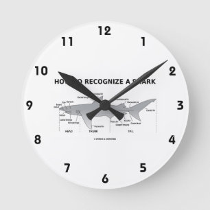 Horloge Ronde Comment identifier un requin (humour de biologie)