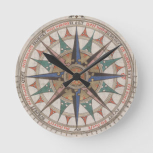 Horloge Ronde Compas nautique historique (1543)