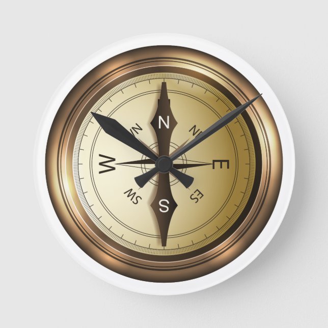 Horloge Ronde compas nord sud-est wes (Recto)