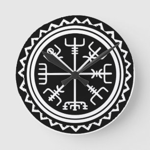 Horloge Ronde Compas végétarien viking