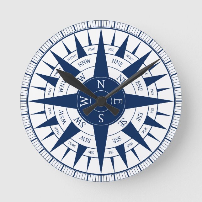 Horloge Ronde Compass Rose (Recto)
