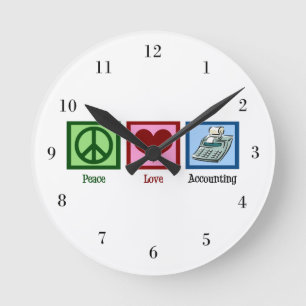 Horloge Ronde Comptabilité de l'amour pour la paix