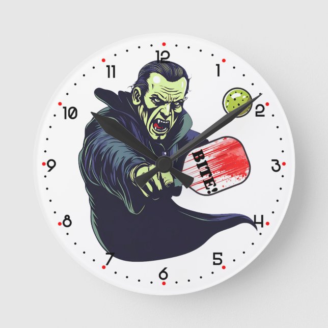 Horloge Ronde Comte Picklecula Pickleball  (Recto)