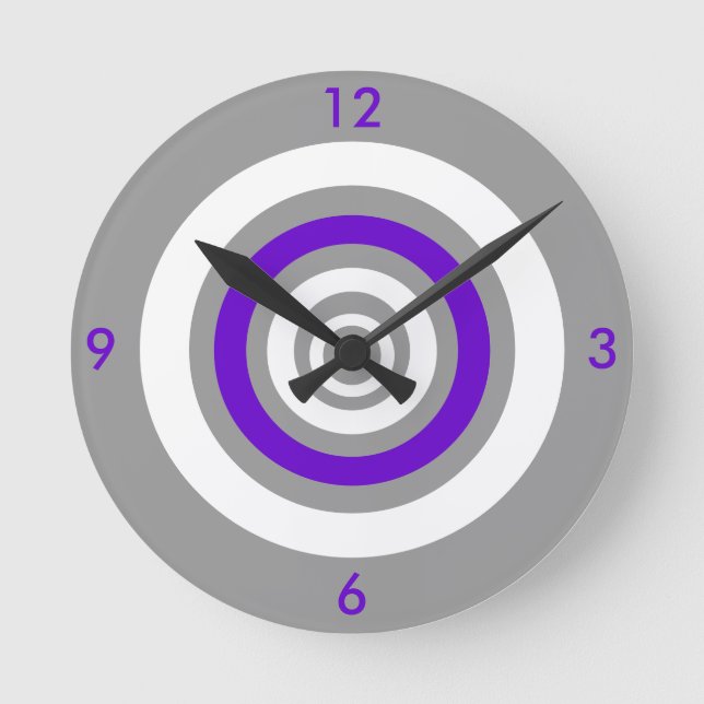 Horloge Ronde Concentrique - violet (Recto)
