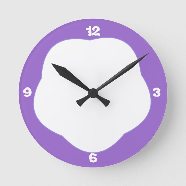 Horloge Ronde Concepteur mignon pourpre (Recto)