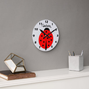 Horloge Ronde Conception coccinelle personnalisée