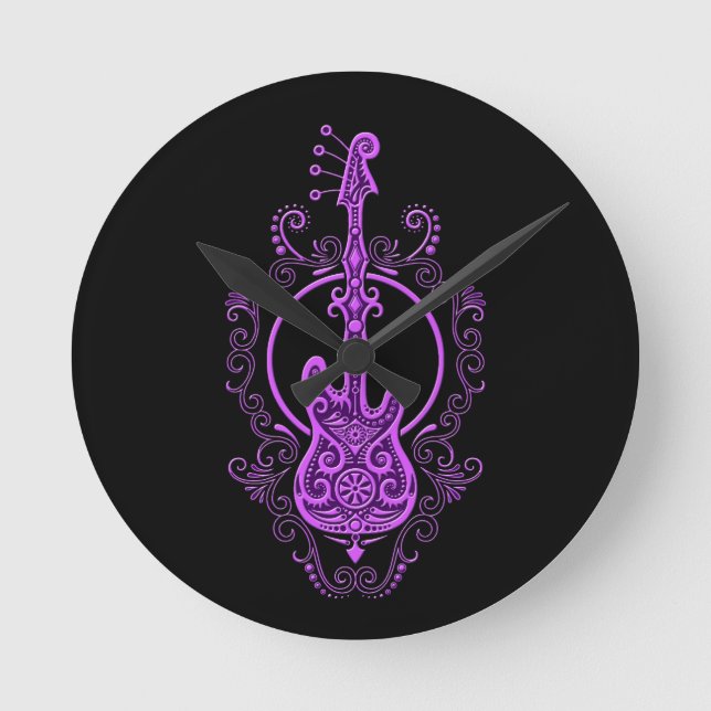 Horloge Ronde Conception complexe de la basse violette sur le no (Recto)