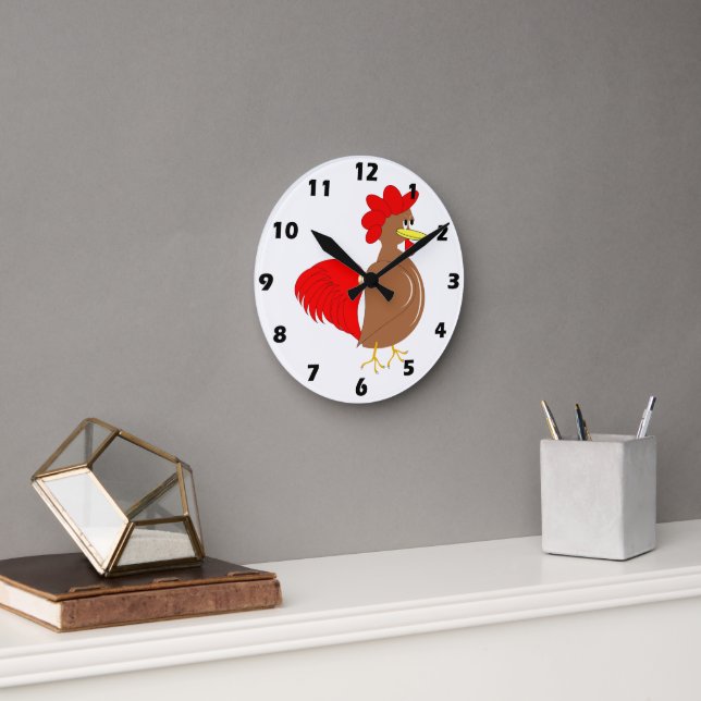 Horloge Ronde Conception Coq (Bureau)