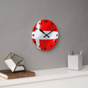 Horloge Ronde Conception danish flag