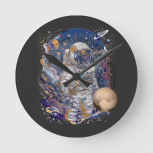 Horloge Ronde Conception d'astronaute