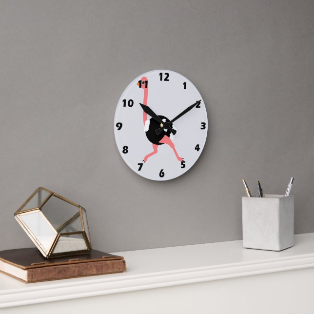 Horloge Ronde Conception d'autruche (Bureau)