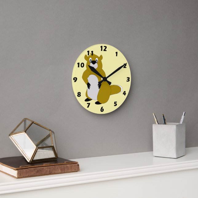 Horloge Ronde Conception de castor (Bureau)