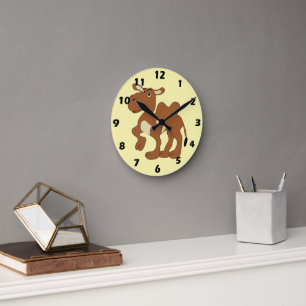 Horloge Ronde Conception de chameau de Bactriane