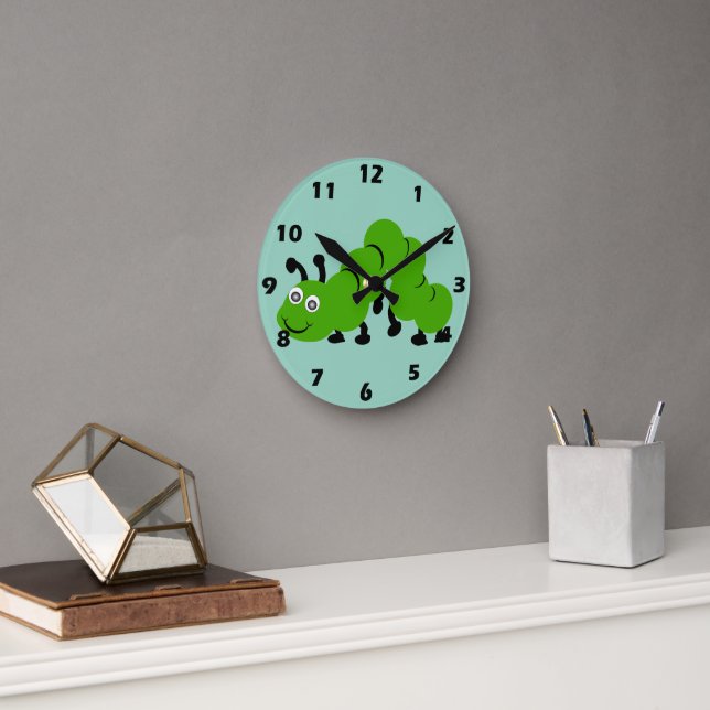 Horloge Ronde Conception de chenille (Bureau)