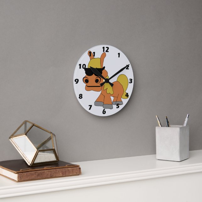 Horloge Ronde Conception de cheval (Bureau)
