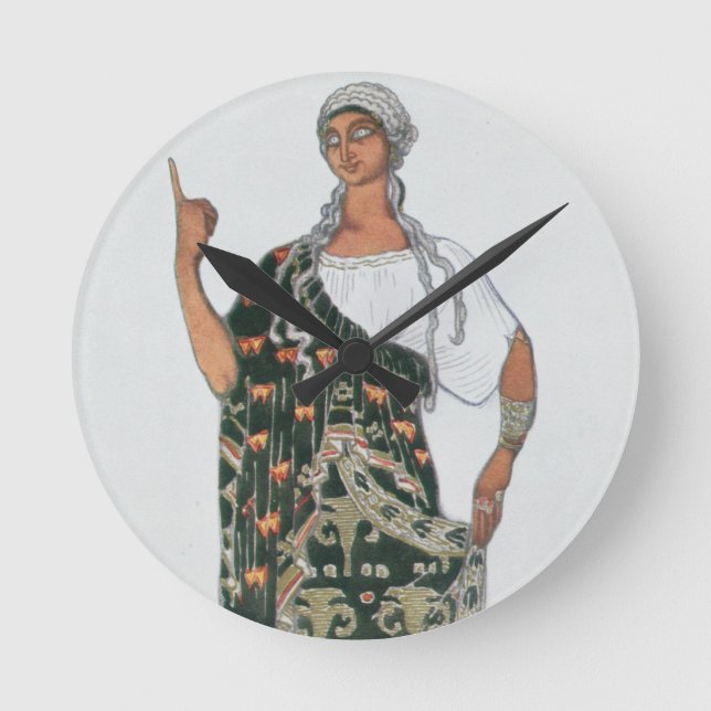 Horloge Ronde Conception de costume de Phedre, 1917 (litho de (Recto)