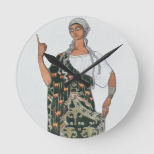 Horloge Ronde Conception de costume de Phedre, 1917 (litho de