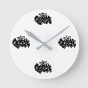 Horloge Ronde Conception de graffiti de reine