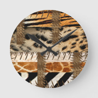 Horloge Ronde Conception de la tribu africaine Abstraite 3