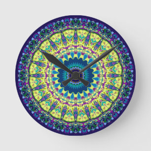 Horloge Ronde Conception de l'effet 3D Ivanna Kaleidoscope