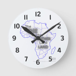 Horloge Ronde Conception De L'Horloge Murale Avec Carte De L'Afr