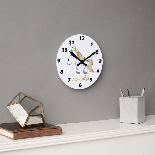 Horloge Ronde Conception de licorne (Bureau)
