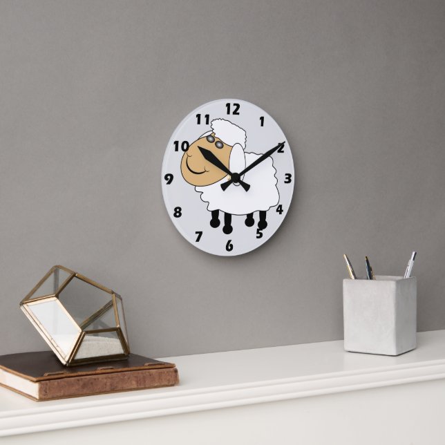 Horloge Ronde Conception de mouton (Bureau)