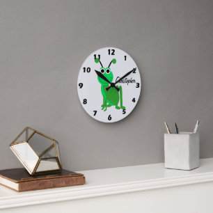 Horloge Ronde Conception de sauterelle personnalisée