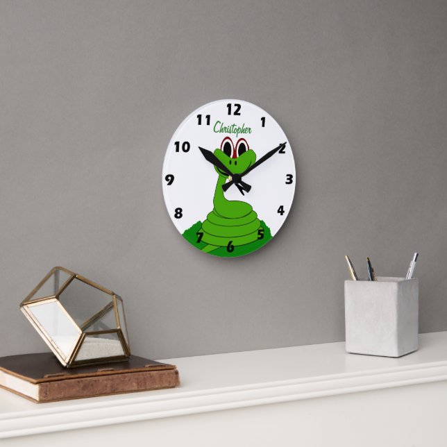 Horloge Ronde Conception de serpent personnalisée (Bureau)