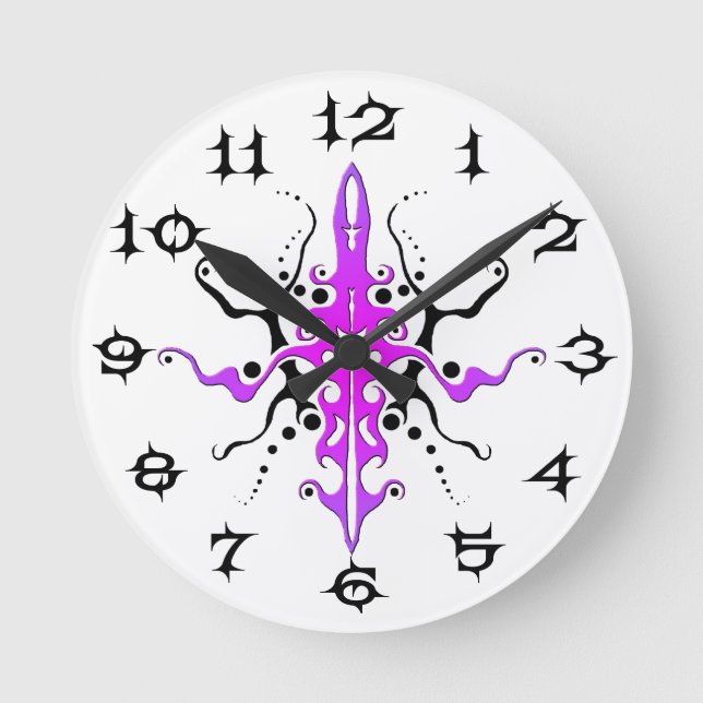Horloge Ronde Conception de tatouage Tribal Masque Abstrait - ro (Recto)