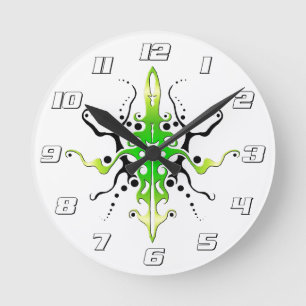 Horloge Ronde Conception de tatouage Tribal Masque Abstrait - ve